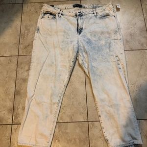 GAP slim boyfriend jeans, acid wash, stretch - PLUS size 20/35R